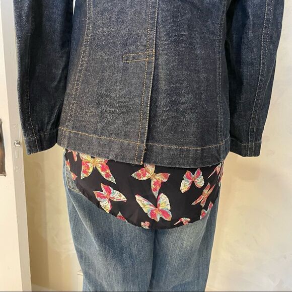 GAP Vintage jean jacket with nautical military sailor suit styling dark Wash XS - Picture 2 of 13
